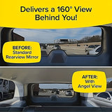 1PC Wide-Angle Panoramic Car Rearview Mirror: Enhances Blind Spot Visibility & Large Field of View - Durable ABS Material