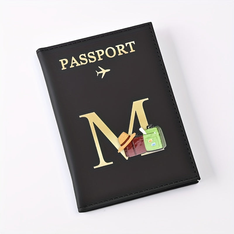 Creative Color Printing Letter Faux Leather Multi-Functional Passport Holder SIM Card ID Holder