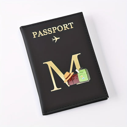 Creative Color Printing Letter Faux Leather Multi-Functional Passport Holder SIM Card ID Holder