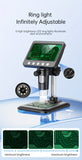 High-Definition 10.92cm Digital Microscope with 50-1000X Magnification, 8 LED Lights for Clear Image Capture - Ideal for Education, Research, Coin Appraisal & Soldering