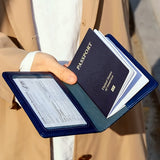 Frosted Clear Passport Cover, Transparent PVC Passport Holder, Creative Travel Certificate Document Organizer