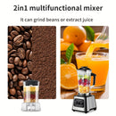 Powerful Blender with 6000W, Mixer, Juicer, Ice Crusher, Tabletop Mixer, 2.5L Container, Food Processor, Household Two-In-One Broken Wall Machine, Crushed Ice Processor.
