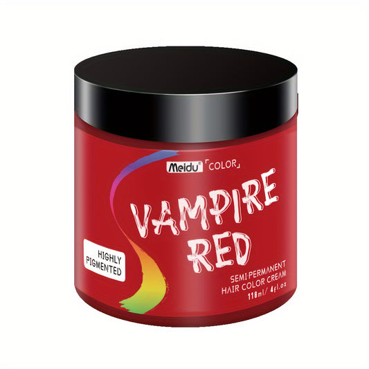 Tinte semipermanente MEIDU VAMPIRE RED para cabello, unisex, con fórmula en crema con escualano vegetal y glicerina, no dañino, fácil de aplicar, ideal para Halloween y Navidad.