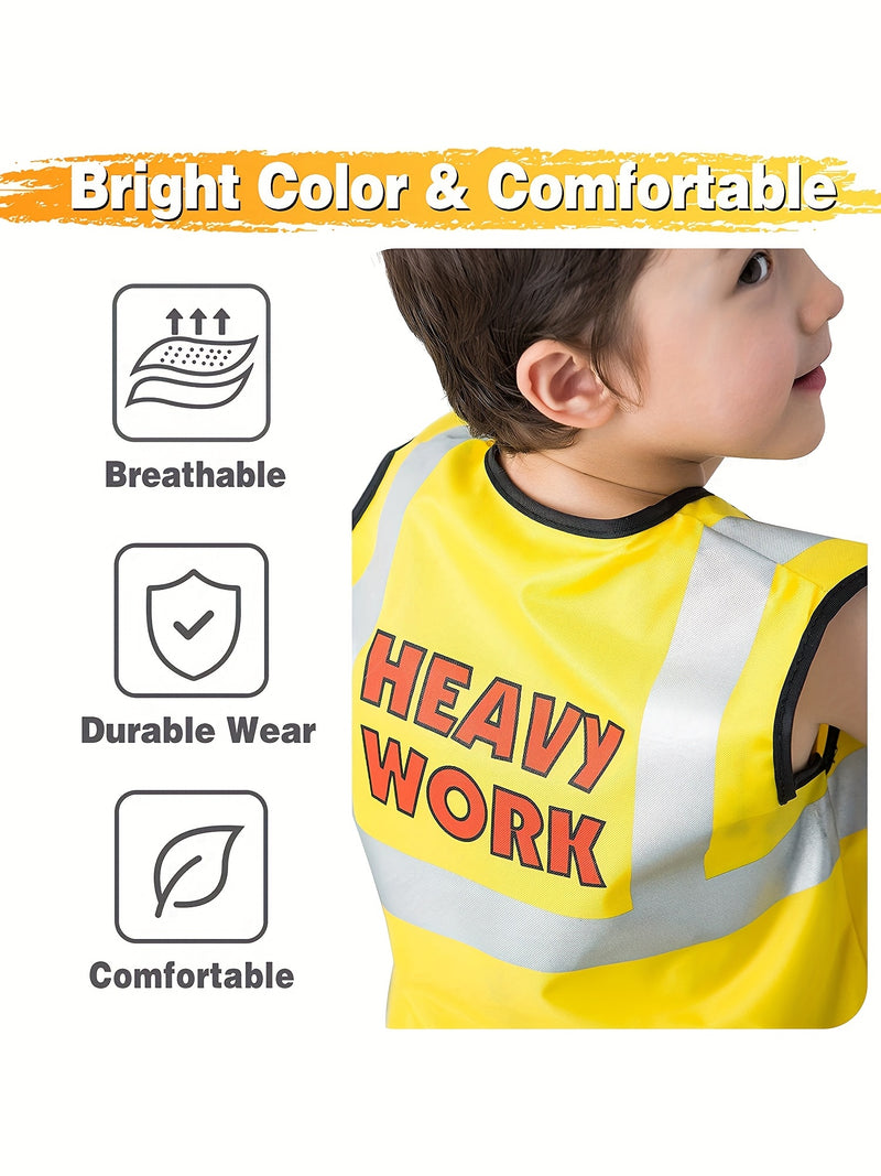 Construction Worker Costumes For Boys, Engineering Dress Up Clothes, Kid Builder Career Outfit, Role Play Toy Set, Halloween Birthday Gift