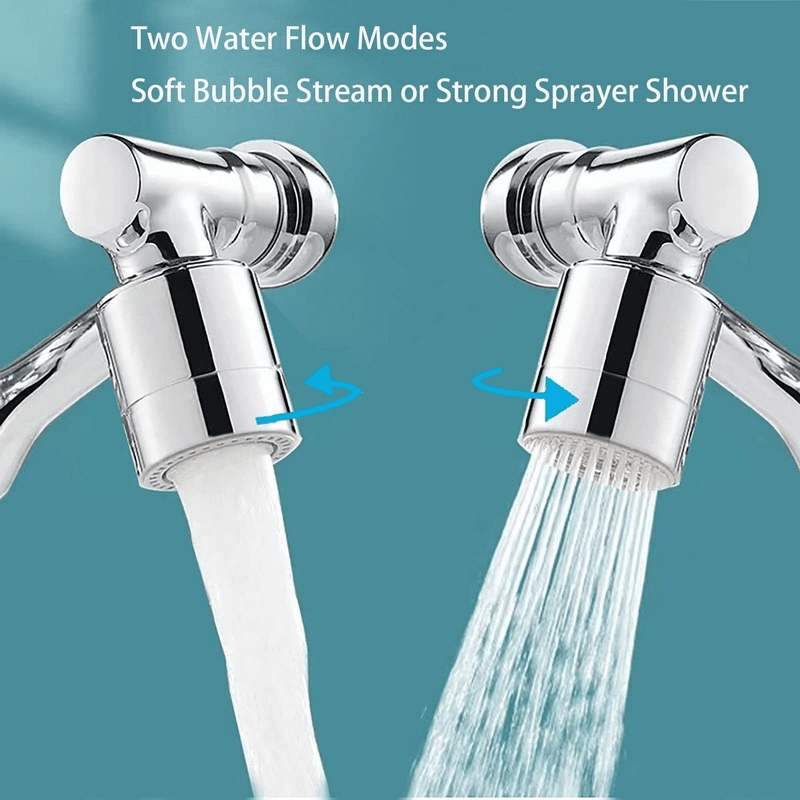 1pc Premium 1440° Copper Alloy Universal Swivel Faucet Spray Head - Adjustable, Water-Saving, And Easy to Install - Suitable for Extension Faucet, Aerator Spout, Kitchen Faucet, Wash Basin Robot Arm Faucet Extender, And Sink