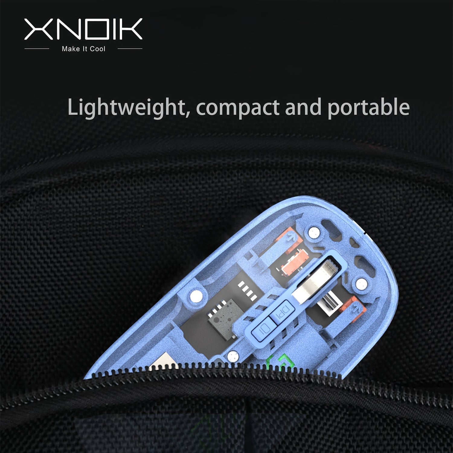 XNOIK Ambidextrous Rechargeable Wireless Mouse - Optical, 400mAh Battery, 2.4G & Wireless Connectivity, Silent Click, Multi-Device Compatible for Macbook Pro, Laptop, PC - ESports & Tech Themed