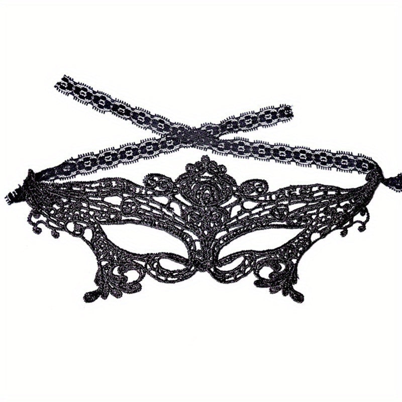 Sexy Costume Halloween Party Masks Sexy Black Lace Hollow Mask Goggles Nightclub Queen Sexy Lingerie Fun Play Accessories