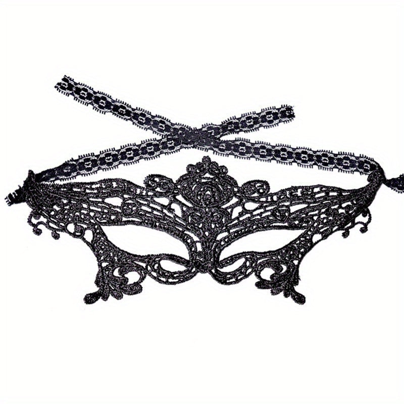 Sexy Costume Halloween Party Masks Sexy Black Lace Hollow Mask Goggles Nightclub Queen Sexy Lingerie Fun Play Accessories