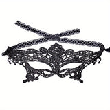 Sexy Costume Halloween Party Masks Sexy Black Lace Hollow Mask Goggles Nightclub Queen Sexy Lingerie Fun Play Accessories