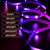 65.6fEET/1 Set Of RGB 2835 LED Light Strip, 5V USB LED Flexible Strip Diode Strip, Used For TV Backlight Room Decoration