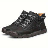 CLOHOO Men's High-Top Casual Sneakers - Comfortable, Non-Slip Rubber Sole, Lace-Up Shoes for Outdoor & Casual Attire
