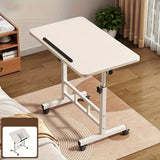 Extra Large Adjustable Folding Desk with Wheels - Versatile, Durable Wood Construction for Bedroom, Living Room, Office & Outdoor Use