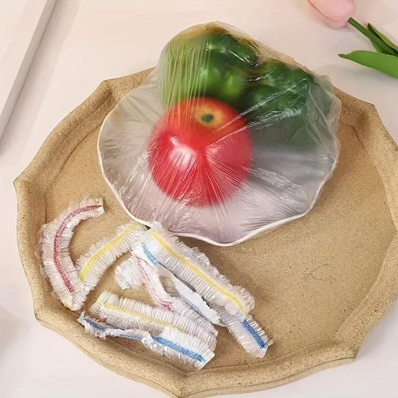 300 envoltorios elásticos para alimentos, cubiertas transparentes y estirables para platos, desechables, multiusos, sin olor, para cocina, antimoscas, para el hogar, restaurante, picnic, para todos los tamaños de platos.