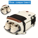 Travel Backpack With Shoes Compartment, Large Capacity Business Computer Daypack, Outdoor Travel Sport Rucksack