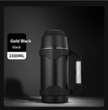 NRMEI Stainless Steel Travel Canteen – Large Capacity Portable Outdoor Vacuum Insulated Bottle with Tea Compartment, 60-Hour Heat Retention, 14+ Age Group Compatible, Dual 201 &amp; 304 Stainless Steel Construction