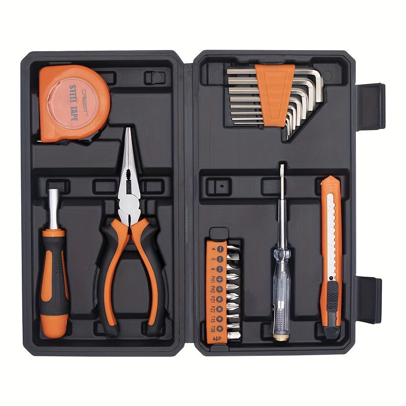 15Pcs/23Pcs Repair Tool Kit Manual Tool Box Set Hardware Tool Multifunctional Home Repair Household Combination, Perfect for Daily Home Decoration Garden Repair