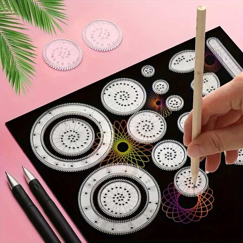 Juego de caleidoscopio educativo de 22 piezas: regla mágica y kit de papelería para estudiantes, perfecto para cumpleaños, Navidad, regalos de Pascua y recompensas.