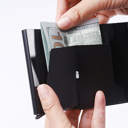 1pc Men's Minimalist Multi-Functional Anti-RFID Blocking Card Holder With 6 Card Slots, Protects ID &amp; Credit Cards, Ideal Gift For Men