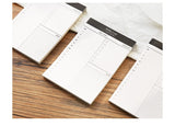 Mini daily checklist planner. Desk time schedule. Office/school notebook/planner. Stationery weekly planner.