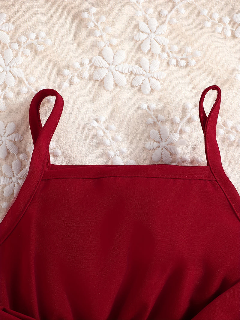 Baby Girls Fashion Button Long Sleeve Lapel Collar Coat + Bow Pleated Suspender Skirt Two-piece Set Outdoor Clothing