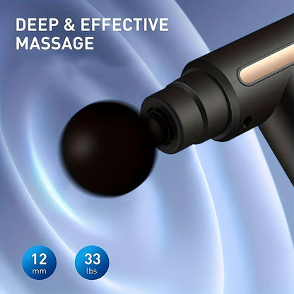 Handheld Electric Muscle Massage Gun, Deep Tissue Percussion Fascia Massager, Ultra-Quiet Brushless Motor, USB Rechargeable 1200mAh Lithium Battery, High-Efficiency Recovery Tool, with Plastic Material for Full Body, for Spor