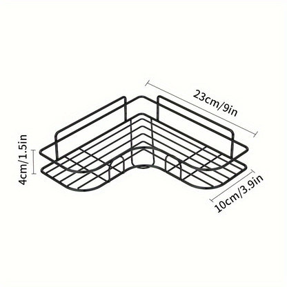 Estante de esquina sin perforaciones para baño, organizador de pared para inodoro, champú, loción y cosméticos, accesorios de baño