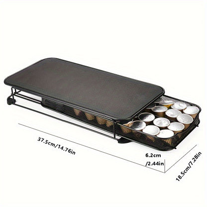 1pc, Iron Coffee Capsule Storage Box, 40-Capsule Capacity, European Style, Nespresso Compatible, Kitchen and Coffee Machine Accessory Drawer, Home and Restaurant Use