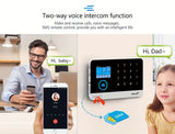 WiFi + GSM Auto-dial Smart Home Security Alarm System 433MHz LCD Display Alarm Panel Door Window Sensor PIR Motion Sensor Kit APP Remote Control Compatible With Alexa Google Home