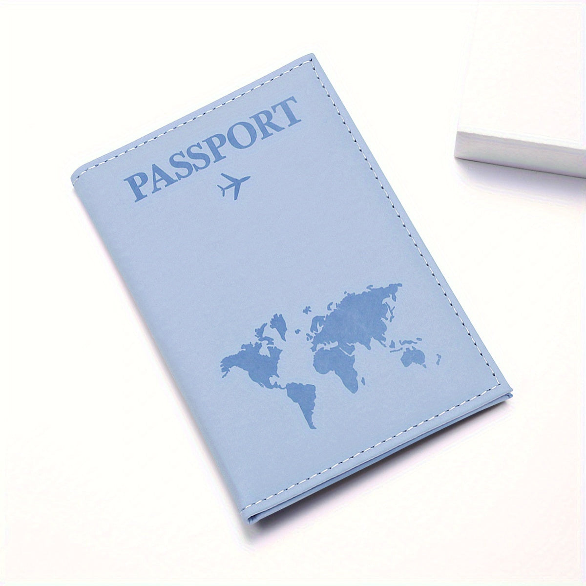 1pc Minimalist PU Leather Travel Passport Holder, Ticket Holder