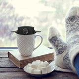 1pc Double Layer 304 Stainless Steel Coffee Filter Cup - Foldable and Portable for Hand-Pour Coffee - Little Angel Design
