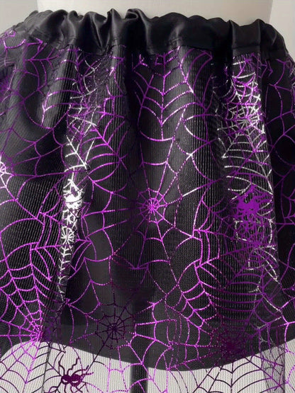 Halloween Party Dress Up Supplies, Tutu Mesh Skirt, Spider Web Cartoon Shape Short Skirt, Suitable For Festival Raves, Dance Performances And Other Occasions