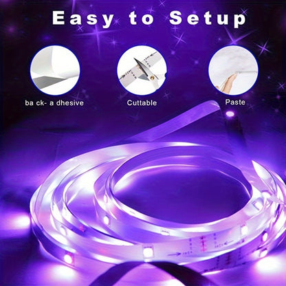Tira de luces LED con control inalámbrico, iluminación RGB remota por infrarrojos, decoración para sala de estar, lámpara flexible, cadena decorativa