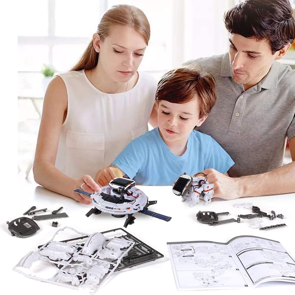 Kit de robot solar STEM 6 en 1, juguetes, regalos para niños de 8, 9, 10, 11, 12 y 13 años, juego de experimentos científicos de construcción educativa para cumpleaños, Halloween, Navidad y Acción de Gracias.