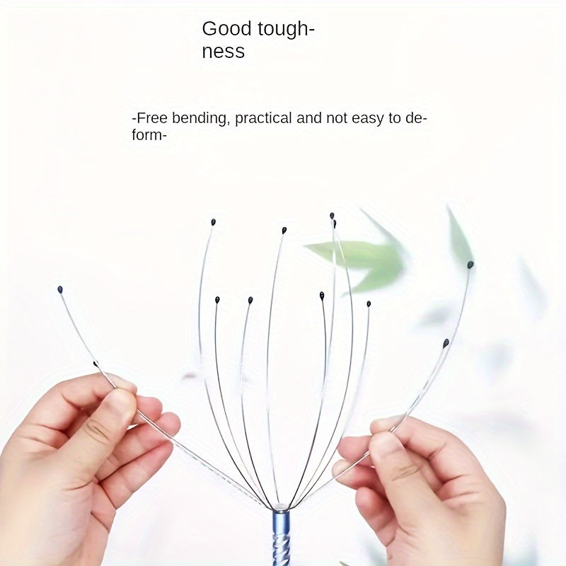[1pc Scalp Massager with Stainless Steel Bristles] Scalp Massager with 304 Stainless Steel Bristles, Ergonomic Handheld Massager for Hair Care, Relaxation, and Wellness, with Plastic Handle, for Ideal Mother'S Day Gift
