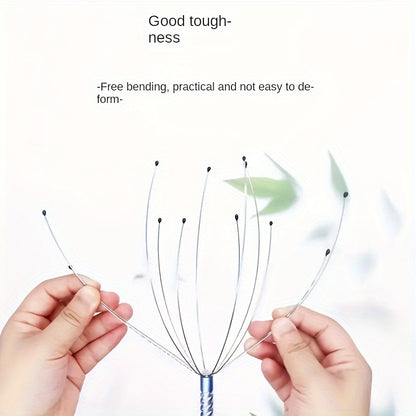 [1pc Scalp Massager with Stainless Steel Bristles] Scalp Massager with 304 Stainless Steel Bristles, Ergonomic Handheld Massager for Hair Care, Relaxation, and Wellness, with Plastic Handle, for Ideal Mother'S Day Gift