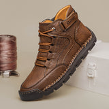 CLOHOO Men's High-Top Casual Sneakers - Comfortable, Non-Slip Rubber Sole, Lace-Up Shoes for Outdoor & Casual Attire