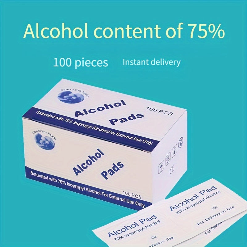 3 boxes of 300 disposable disinfectant alcohol - emergency care bulk package, disinfectant wipes, high concentration 75% alcohol antibacterial solution, hygienic, used for sterilization and emergency disinfection of mobile ph