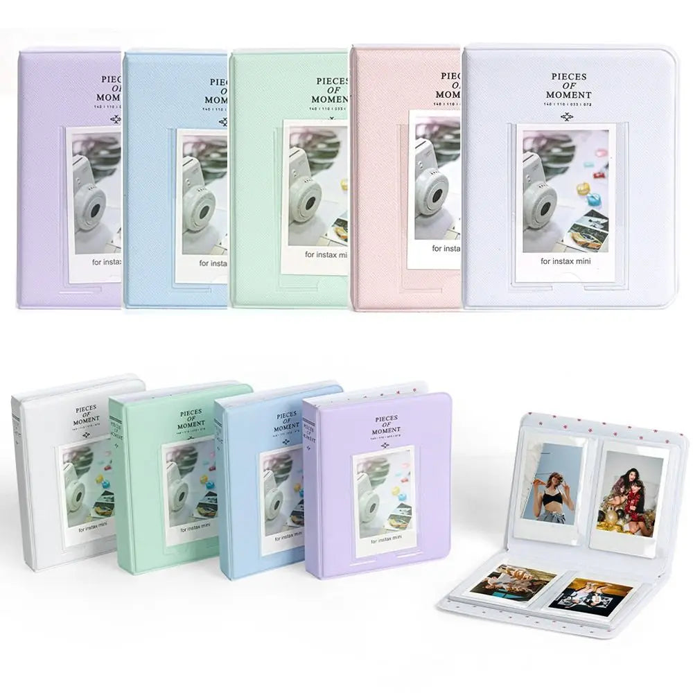 Álbum de fotos para cámara instantánea Fujifilm Instax Mini 12 Estuche de almacenamiento de 3 pulgadas Fotos Sellos Tickets Tarjetas 64 bolsillos 12 11 9 