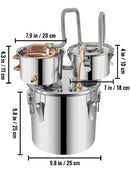 SucceBuy 12L 20L 30L 50L Alcohol Brewing Distiller DIY Moonshine Apparatus Stainless Steel Still Whisky Brandy Home Appliance