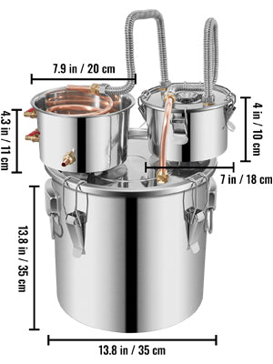 SucceBuy 12L 20L 30L 50L Alcohol Brewing Distiller DIY Moonshine Apparatus Stainless Steel Still Whisky Brandy Home Appliance