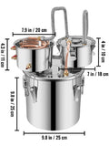 SucceBuy 12L 20L 30L 50L Alcohol Brewing Distiller DIY Moonshine Apparatus Stainless Steel Still Whisky Brandy Home Appliance