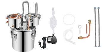 SucceBuy 12L 20L 30L 50L Alcohol Brewing Distiller DIY Moonshine Apparatus Stainless Steel Still Whisky Brandy Home Appliance
