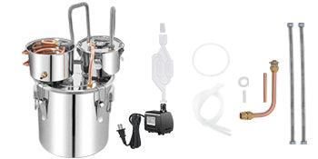 SucceBuy 12L 20L 30L 50L Alcohol Brewing Distiller DIY Moonshine Apparatus Stainless Steel Still Whisky Brandy Home Appliance