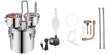 SucceBuy 12L 20L 30L 50L Alcohol Brewing Distiller DIY Moonshine Apparatus Stainless Steel Still Whisky Brandy Home Appliance