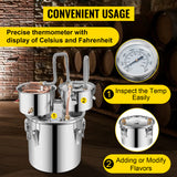 SucceBuy 12L 20L 30L 50L Alcohol Brewing Distiller DIY Moonshine Apparatus Stainless Steel Still Whisky Brandy Home Appliance