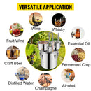 SucceBuy 12L 20L 30L 50L Alcohol Brewing Distiller DIY Moonshine Apparatus Stainless Steel Still Whisky Brandy Home Appliance