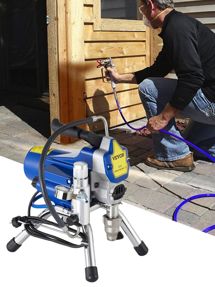 VEVOR Airless Spraying Machine Professional Ultra Silent Wall Paint Spray Gun 3000PSI-Pressure 2.5L/Minute-NoLoad Displacement
