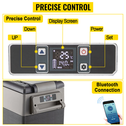 SucceBuy 20L 22L 35L 45L 55L Car Refrigerator Mini Fridge Freezer Portable Compressor Cooler 12/24V DC 110-240V Ice Box