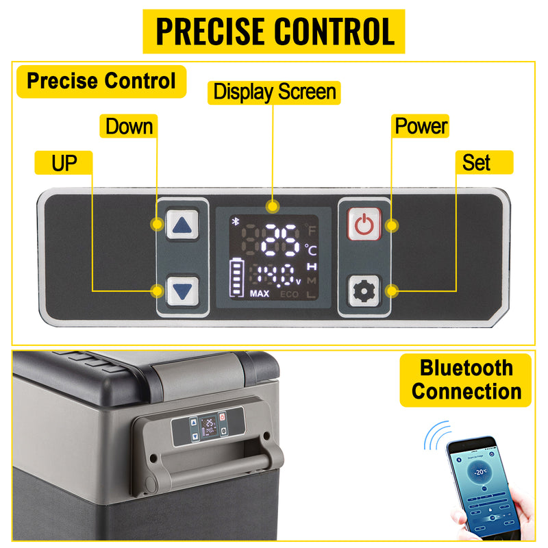 SucceBuy 20L 22L 35L 45L 55L Car Refrigerator Mini Fridge Freezer Portable Compressor Cooler 12/24V DC 110-240V Ice Box