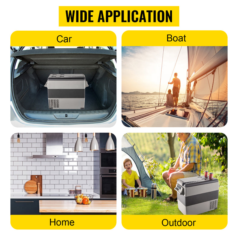 SucceBuy 20L 22L 35L 45L 55L Car Refrigerator Mini Fridge Freezer Portable Compressor Cooler 12/24V DC 110-240V Ice Box